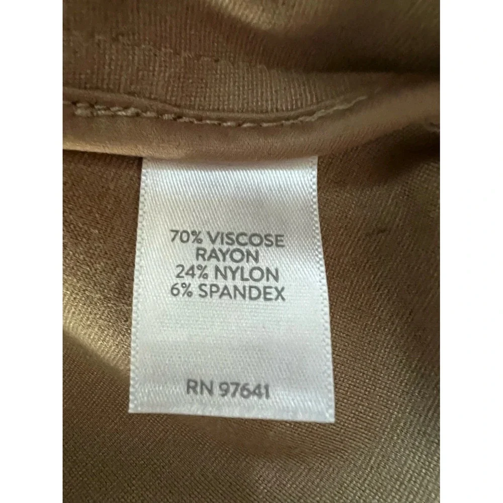 J Jill Blazer Women 1X Plus Ponte Knit Tan Stretch Classic Layer Staple Capsule